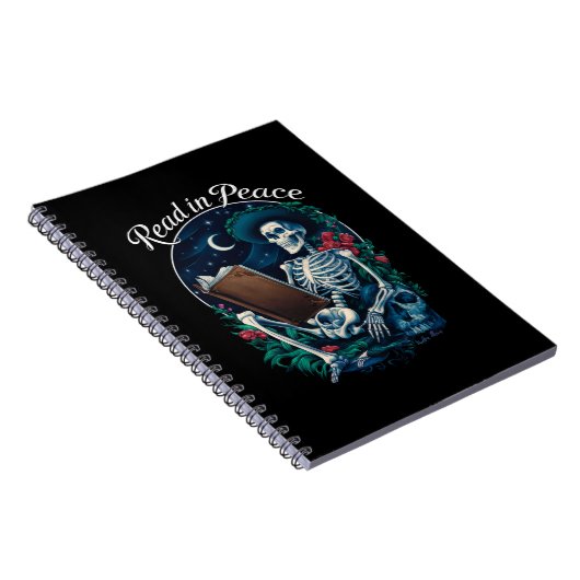 Lire dans Peace Skeleton Lecture Livre Lover Booki (Côté Droit)