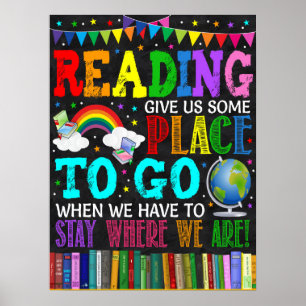 Lire est une affiche de classe d'aventure