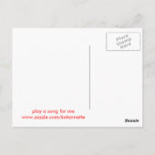 Lire la chanson carte postale (Dos)