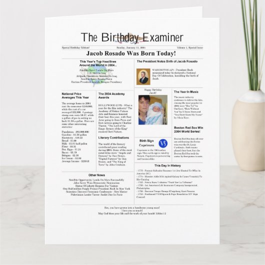 Lire la description - Carte de vœux pliée uniqueme (Devant)