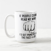 Lire les esprits Punching drôle Mug (Gauche)