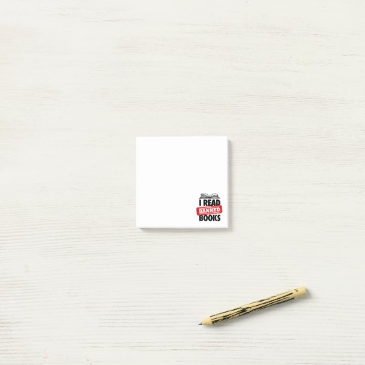 Lire les livres interdits Notes post-it (Sur un bureau)