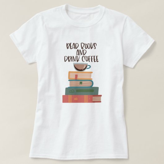 Lire Livres Boire T-shirt café (Design devant)