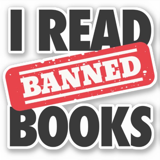 Lire Livres interdits Stickers Vinyle (Devant)