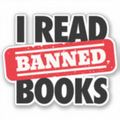 Lire Livres interdits Stickers Vinyle (Devant)