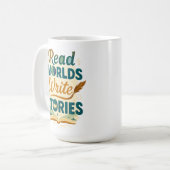 Lire Mondes Écrire des histoires Mug (Devant gauche)