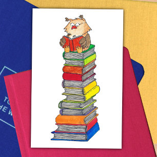 LIRE OWL carte postale par Nicole Janes