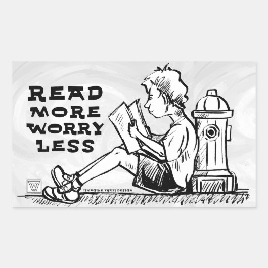 Lire plus Inquiète Moins Stickers De Lecture Garço (Devant)