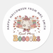 Lire plus Livres Halloween Treat Sticker sac (Devant)