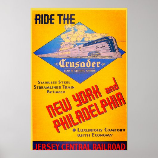 Lire Railroad Crusader Train 1937 Poster (Devant)