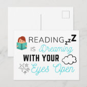 Lire Rêve Avec Vos Yeux Ouvrir Carte Postale (Devant / Derrière)