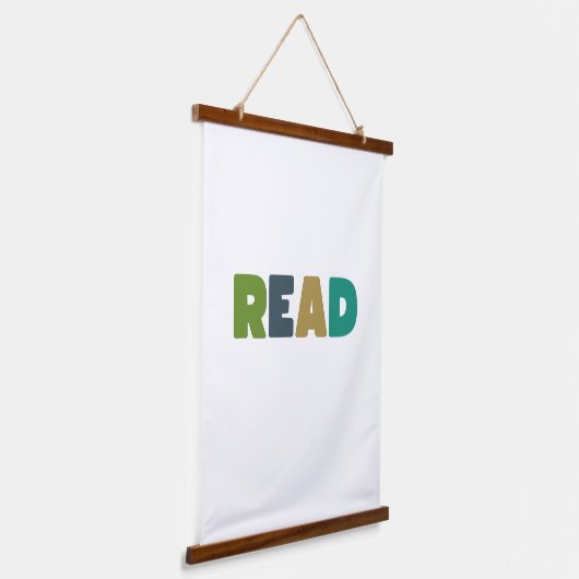 lire. Tapisserie murale cadre en bois (Angulaire)