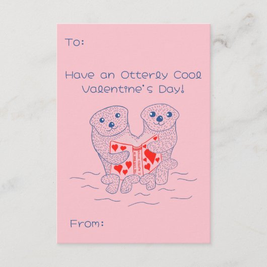 Lire un livre mignonne Carte Saint-Valentin (Devant)