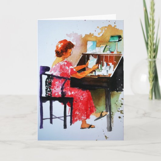 Lire vos lettres d'amour Carte de voeux (Devant)