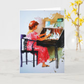 Lire vos lettres d'amour Carte de voeux (Fleur jaune)