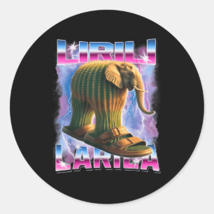 Lirili-larila Italiaanse-hersenziekte Grappige Gen Ronde Sticker