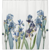 L'iris bleu botanique fleurit le rideau en douche (Devant)