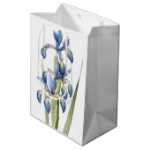 L'iris bleu botanique fleurit le sac floral de (Dos Angle)