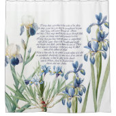 L'iris bleu fleurit le rideau en douche floral de (Devant)