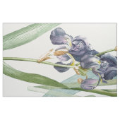 L'iris botanique fleurit le tissu floral de (Fat Quarter)