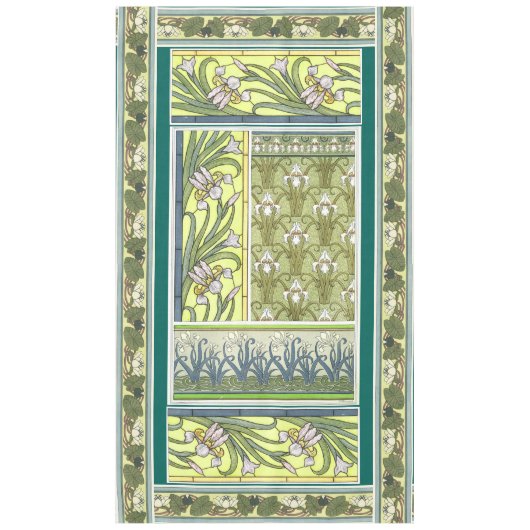 L'iris de Nouveau d'art fleurit la nappe florale (Devant)