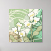 Lis Blancs 24"x24" Impression sur toile deux panne (Recto)