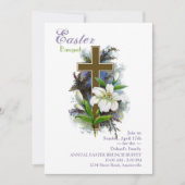Lis de Pâques et invitation de croix (Devant)