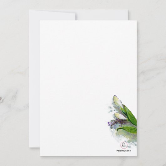 Lis de Pâques et invitation de croix (Dos)