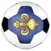 Lis d'or sur fond bleu (Tourné)