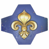 Lis d'or sur fond bleu (Plat)