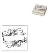 Lis Flower Art Deco lint Scrapbooking Rubberstempel (Gestempeld)