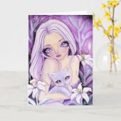 Lis rêveur - carte vierge (Fleur jaune)