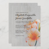 Lis tigrés vintages épousant des invitations (Devant / Derrière)