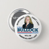 Lisa Bullock voor First Lady Ronde Button 5,7 Cm (Voorkant /achterkant)
