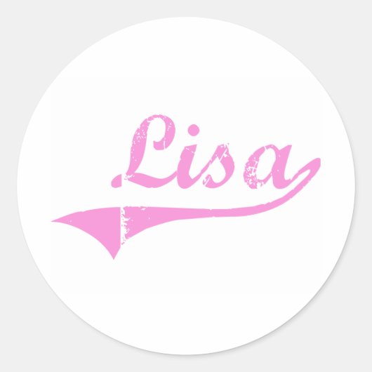 Lisa Classic Stijlnaam Ronde Sticker (Voorkant)