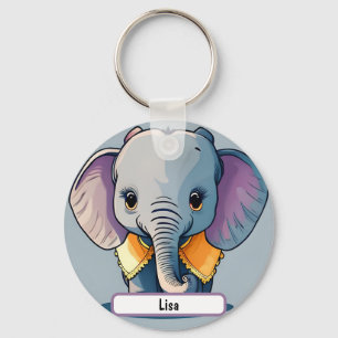 Lisa de Baby olifant, met aangepaste naadlijn. Sleutelhanger
