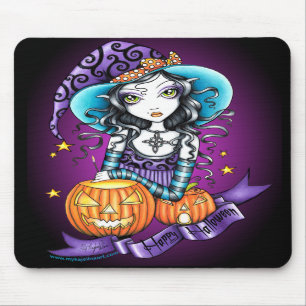 "Lisa" Halloween Pumpkin Witch Mousepad Muismat