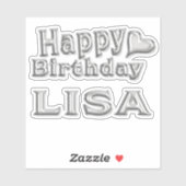Lisa Happy Birthday Autocollants (Feuille)