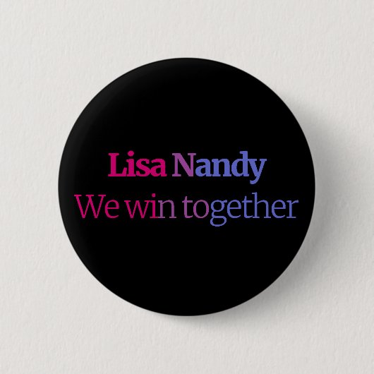 Lisa Nandy Bi Badge - Nous gagnons ensemble (Devant)