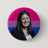 Lisa Nandy Bisexual Flag Badge Ronde Button 5,7 Cm (Voorkant)