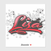 Lisa sticker graffiti autocollant (Feuille)