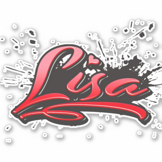 Lisa sticker graffiti autocollant (Devant)