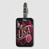 Lisa's bloemenbord bagagelabel (Voorkant (verticaal))