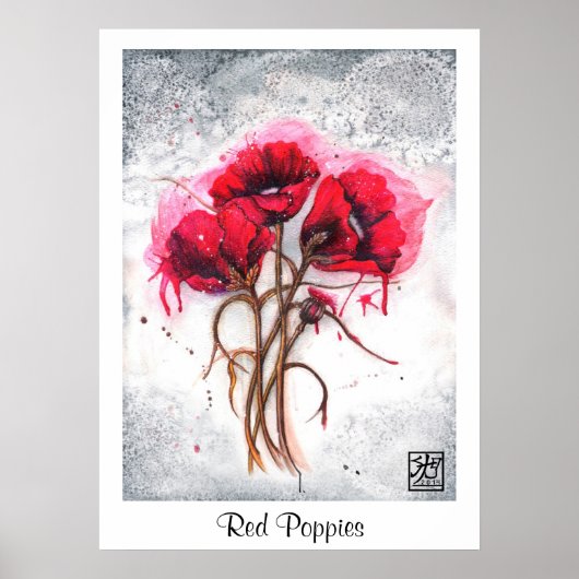 Lisa's Red Poppies Print (Voorkant)