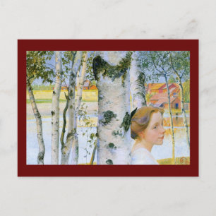 Lisbeth bij de Birch Trees Briefkaart