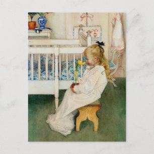 Lisbeth met Gele Tulip Briefkaart