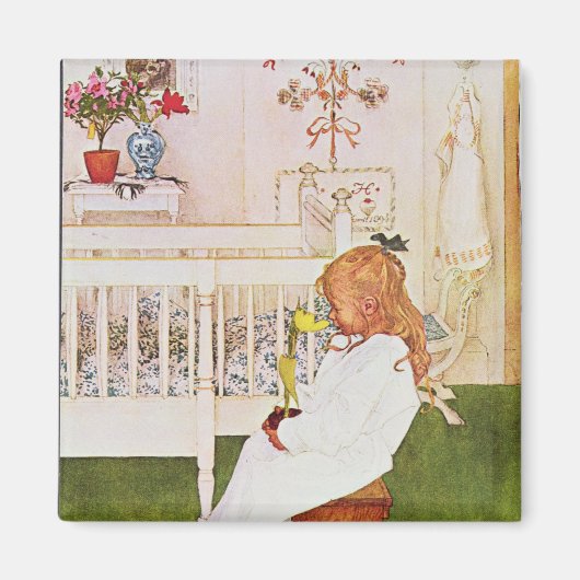 Lisbeth met gele tulp magneet (Voorkant)