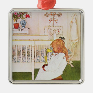 Lisbeth met gele tulp metalen ornament