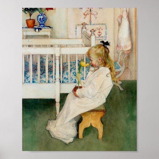 Lisbeth met gele tulp poster (Voorkant)