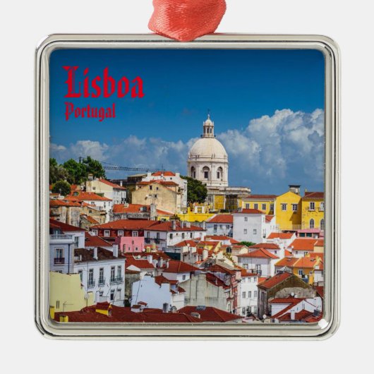 Lisboa-kerstversiering Metalen Ornament (Voorkant)